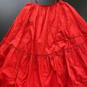 Abercrombie & Fitch Red Maxi Bubble Dress